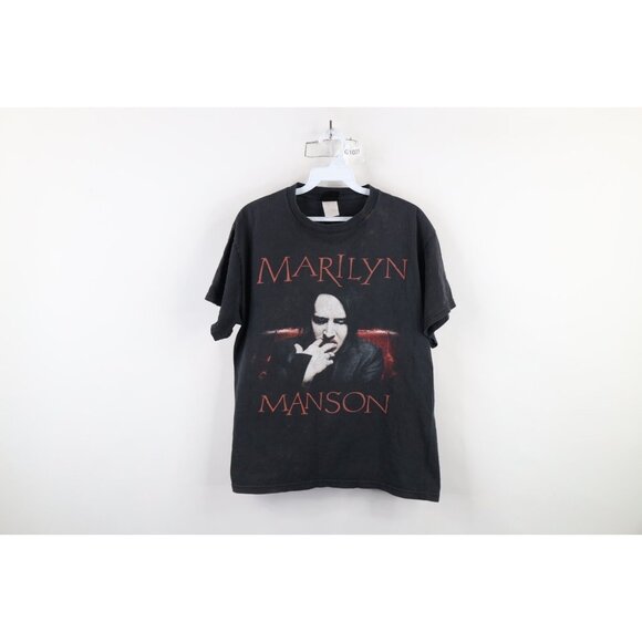 MARILYN MANSON Marilyn Manson Band T-shirt Band T Men's S size unclear black type Vintage Second Hand